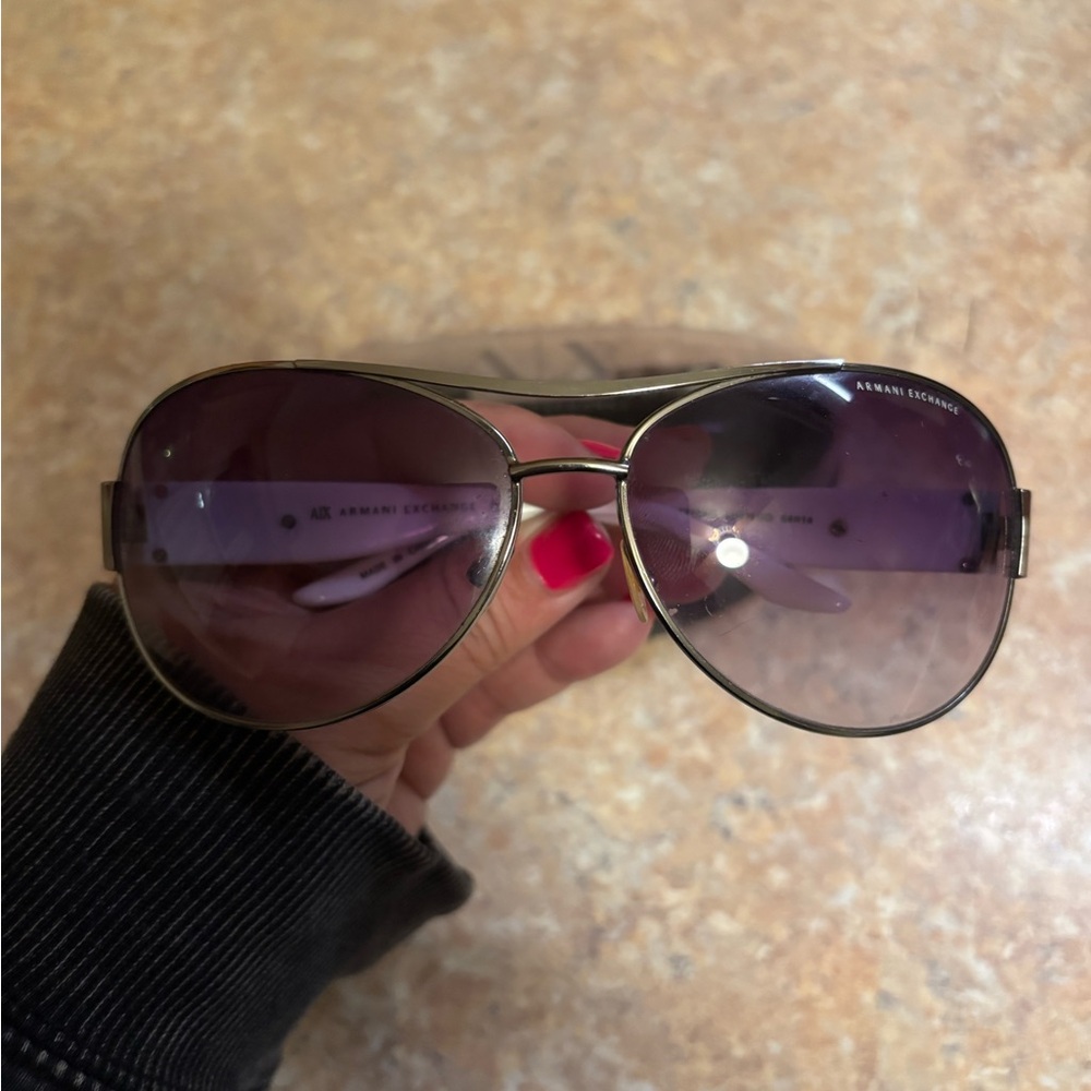 Armani Exchange purple lens sunglasses